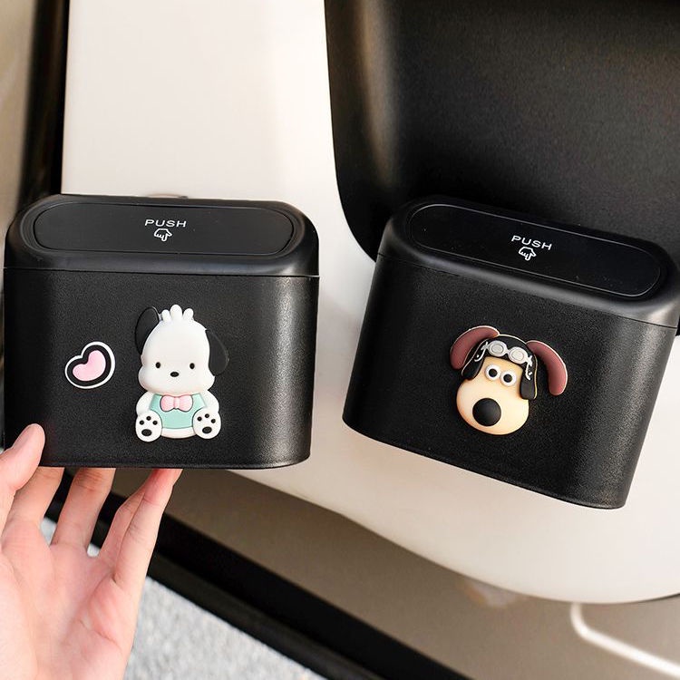 Hoạt Hình Thùng Rác Hình Cún Dễ Thương Cho Xe Hơi Giá Đỡ