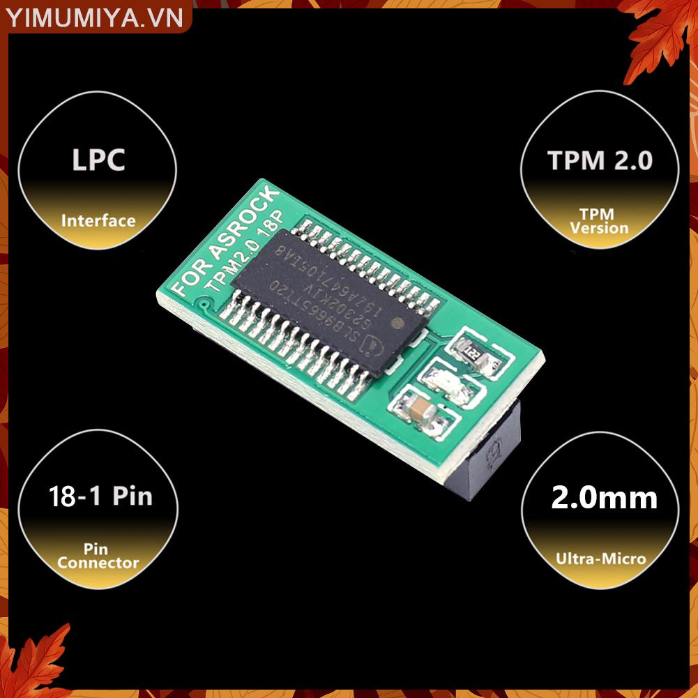 ☼Yimumiya ☼ Mô-đun Bảo Mật mini tpm 2.0 Cho asus / asrock / gigabyte / msi