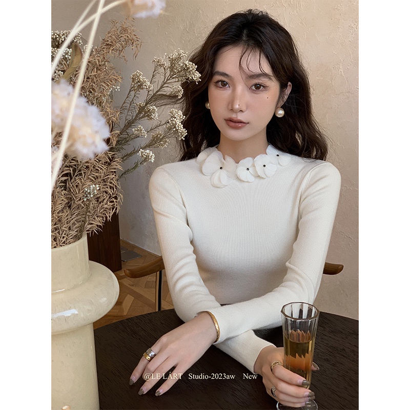 Áo sweater Cổ Tròn Tay Dài Phong Cách Pháp Thời Trang Mùa Thu Mới 2023