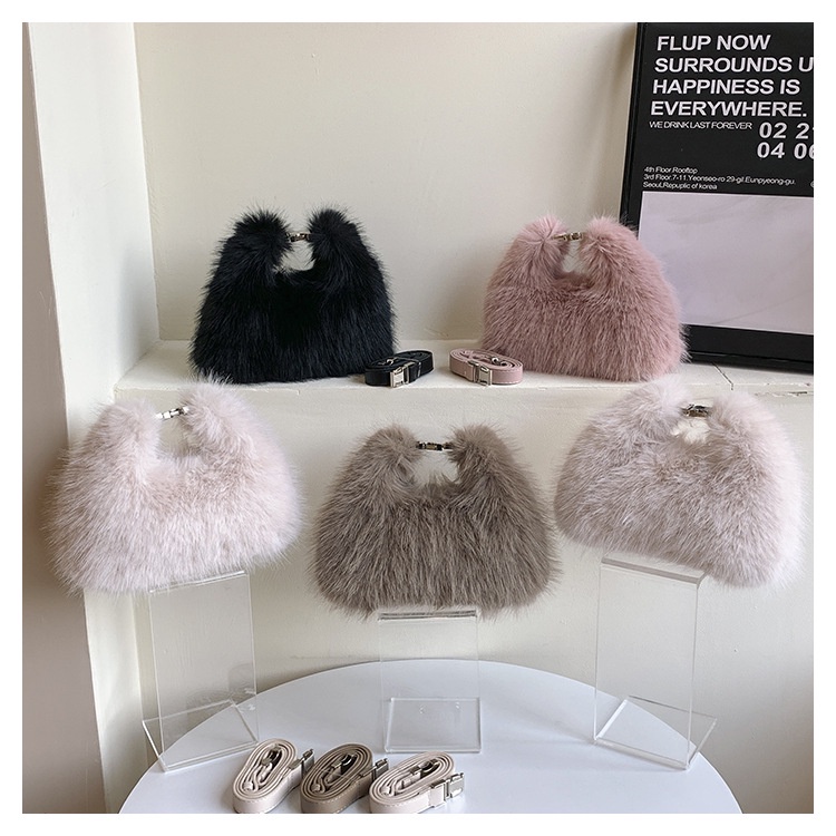 Túi Đeo Chéo Lông Xù mini Thời Trang Thu Đông Mới 2023 Dành Cho Nữ