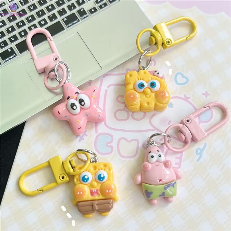 Miu🔮Móc Khóa Hoạt Hình spongebob Sao Biển Sáng Tạo Trang Trí Ba Lô Cho Nữ