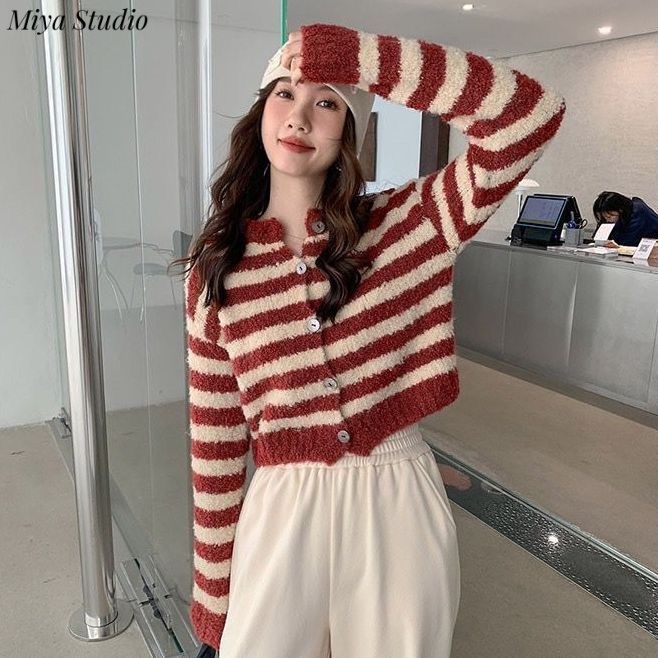 Miya Studio Áo Len áo khoác cardigan áo Christmas áo khoác Noel Giáng Sinh Cổ điển Popular Fashion Thể thao WMY23A0Y29 43Z231027