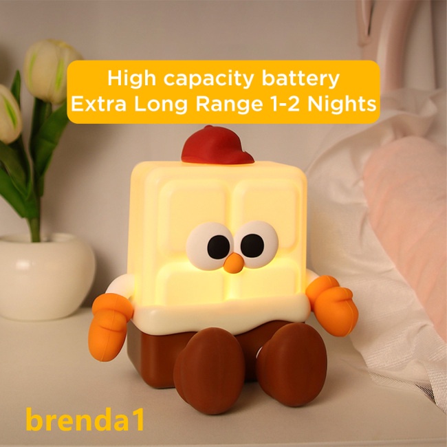 Đèn Ngủ 3 Bóng Hình Sô Cô La Hoạt Hình 5w 5v 1a usb Có Thể Sạc Lại Dành Cho Trẻ Em
