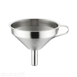 Phễu Inox Miệng Rộng Có Tay Cầm Và Lưới Lọc Tiện Dụng Cho Nhà Bếp