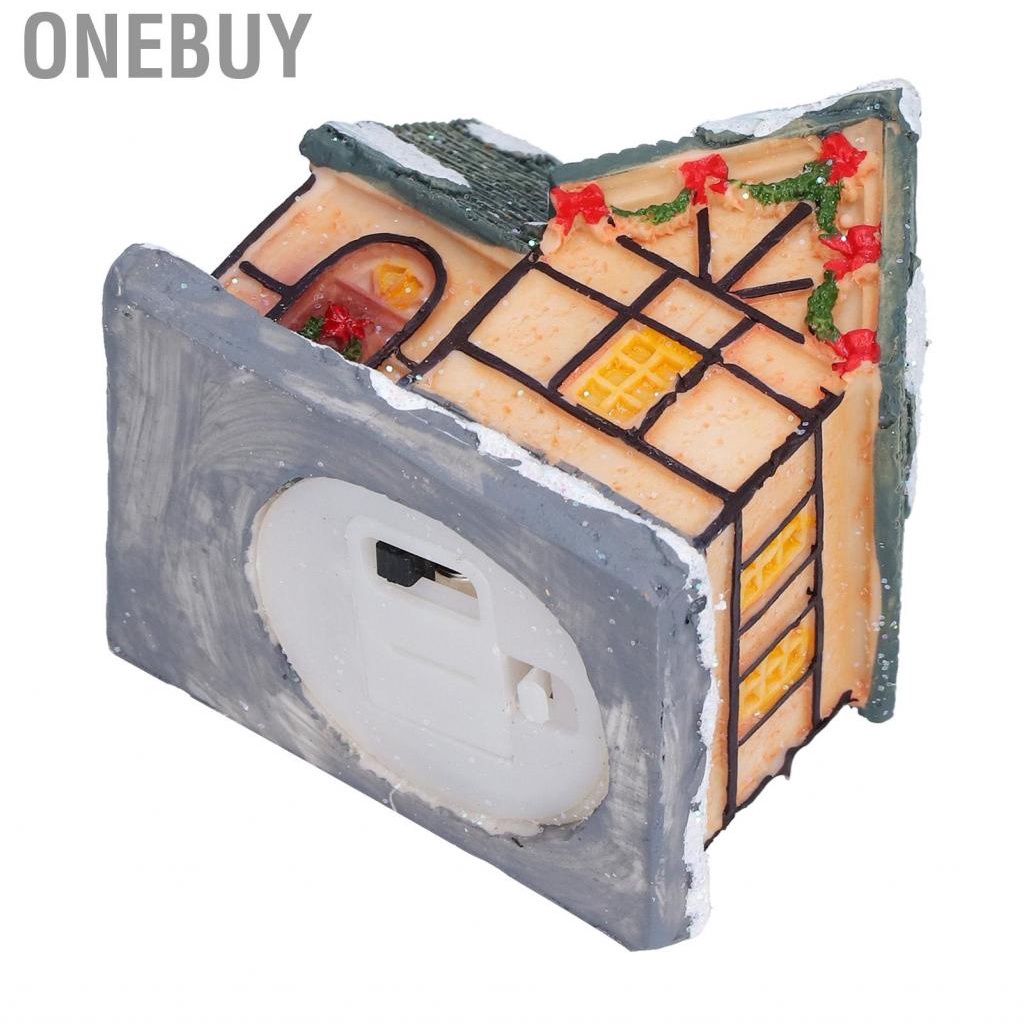 Onebuy Entatial Christmas Village Set Houses Holiday Ornament Resin