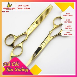 Bộ kéo cắt tóc Kasho HA 05 vàng (kéo tay phải)