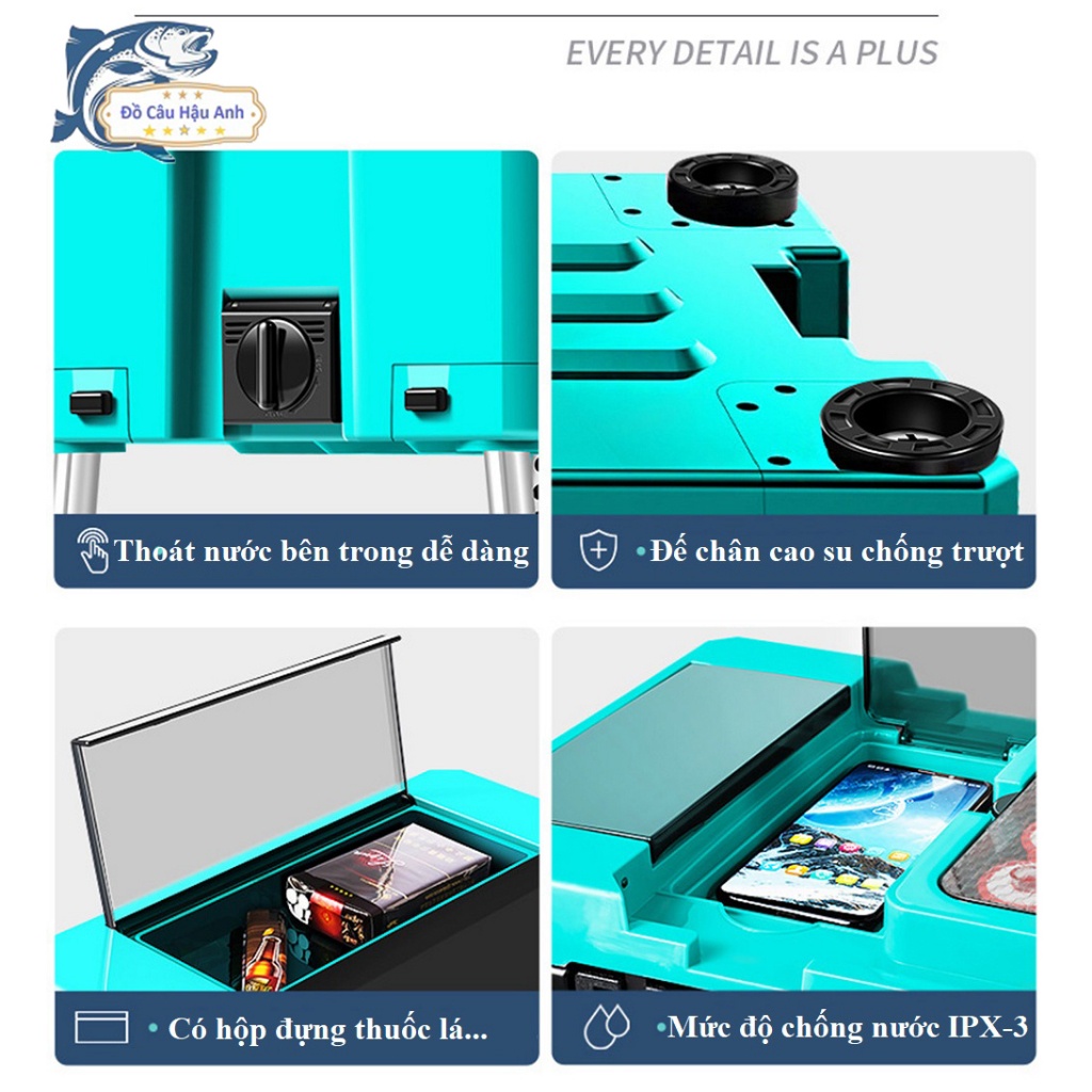 Thùng Câu Đài Chixuan Đa Năng Thể Tích 29L Kèm Phụ Kiện Nâng Cấp KK11