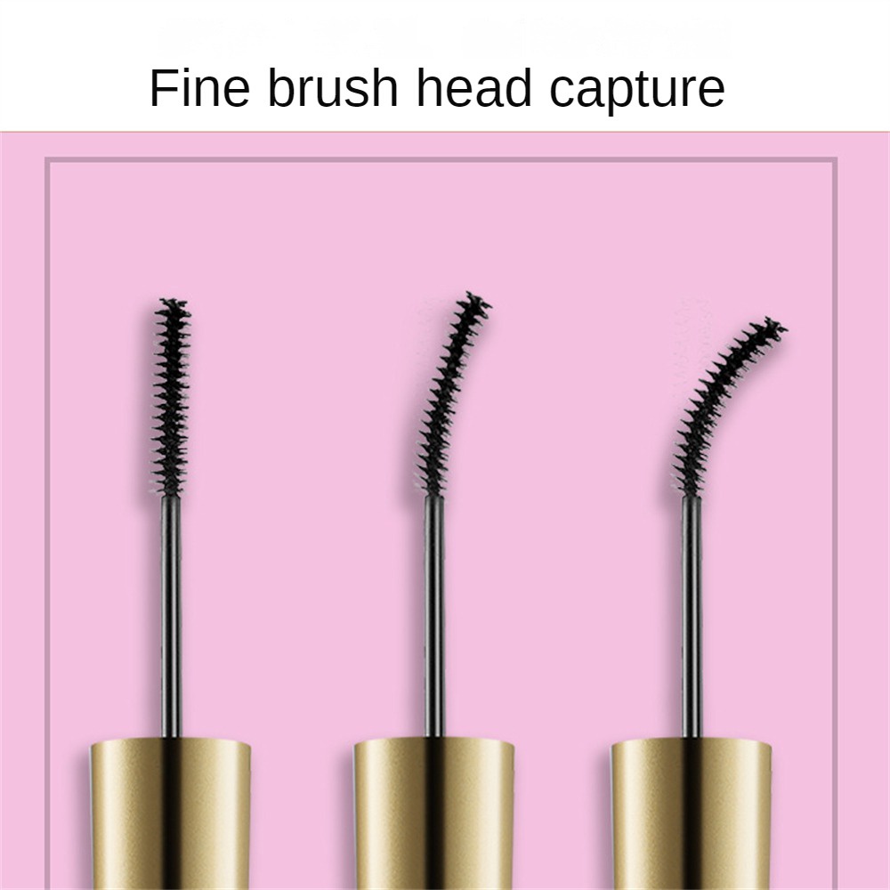 111lamelas Đầu cọ siêu mịn mới, Mascara tinh tế và mịn màng, dài và cong, không dễ lem, Mascara đầu cọ mịn tự nhiên kéo dài heby1