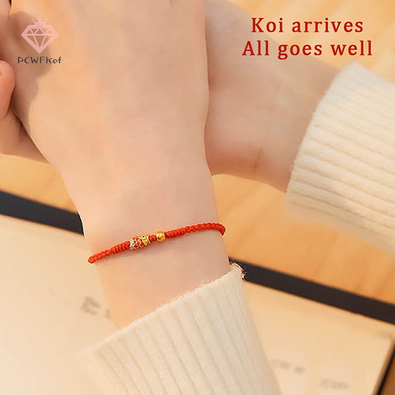 [pcwfkef] Vòng Đeo Tay May Mắn Bện Thủ Công Hình Cá koi Có Thể Điều Chỉnh Kích Thước Thích Hợp Làm Quà Tặng Cho Bạn Thân Bạn Thân Mới | BigBuy360 - bigbuy360.vn