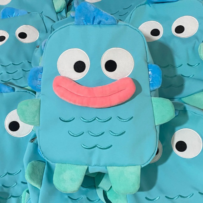 Ba Lô Hoạt Hình Dễ Thương Sanrio Cá Xấu Xí Hangyodon Ba Lô đi Học Màu Xanh, Ba Lô Sức Chứa Lớn -top3C01