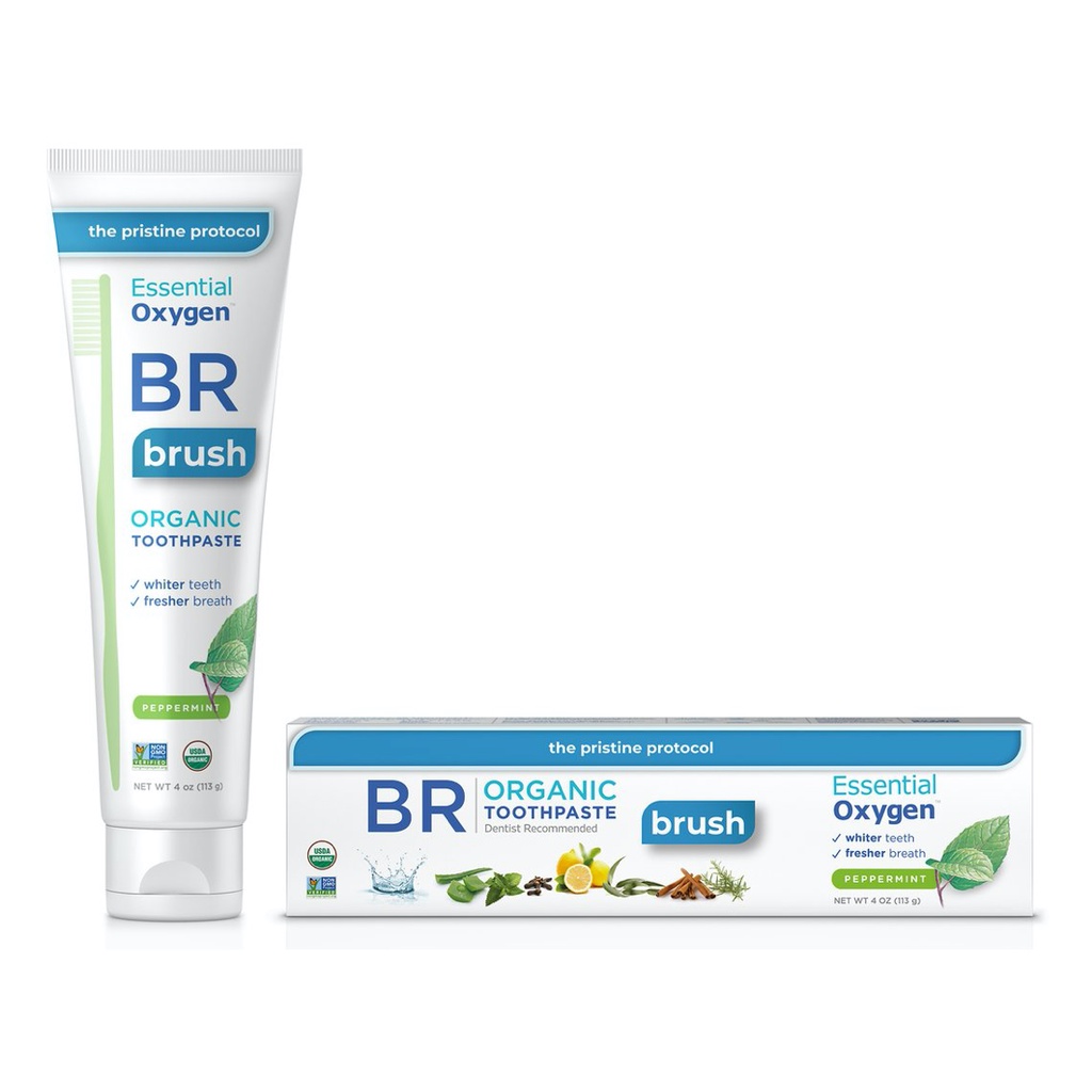 Kem đánh răng hữu cơ BR ESSENTIAL-OXYGEN Organic Peppermint Toothpaste