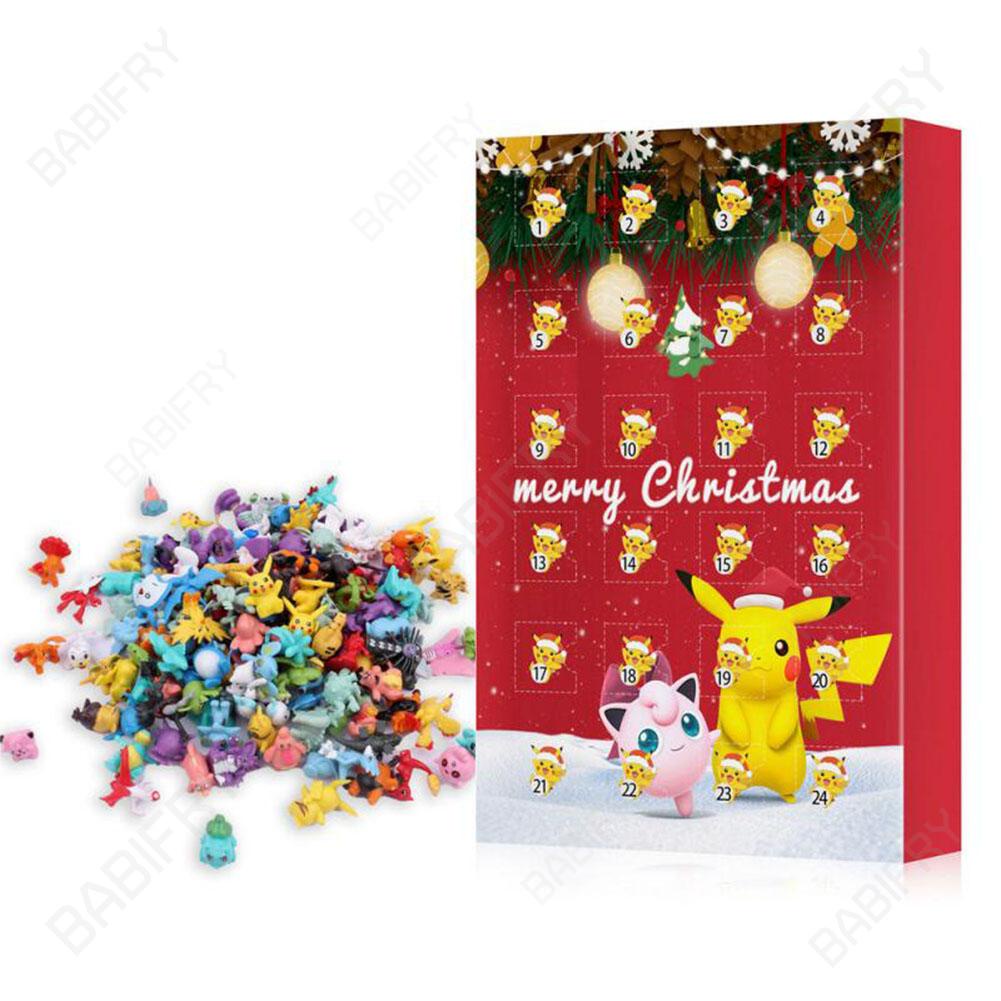 Lịch Để Bàn Đếm Ngược 24 Ngày Hình Hộp Bí Ẩn pokemon Giáng Sinh