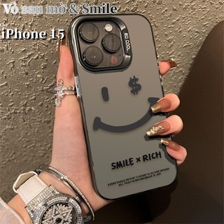 Vỏ sau mờ & smile vỏ iphone cho iphone 12 13 14 15 pro max