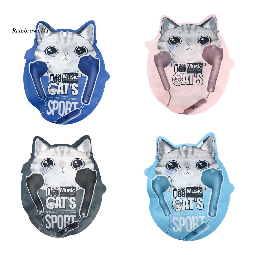 Tai Nghe hifi Hình Mèo Kawaii Có Dây Cách Âm 3.5mm