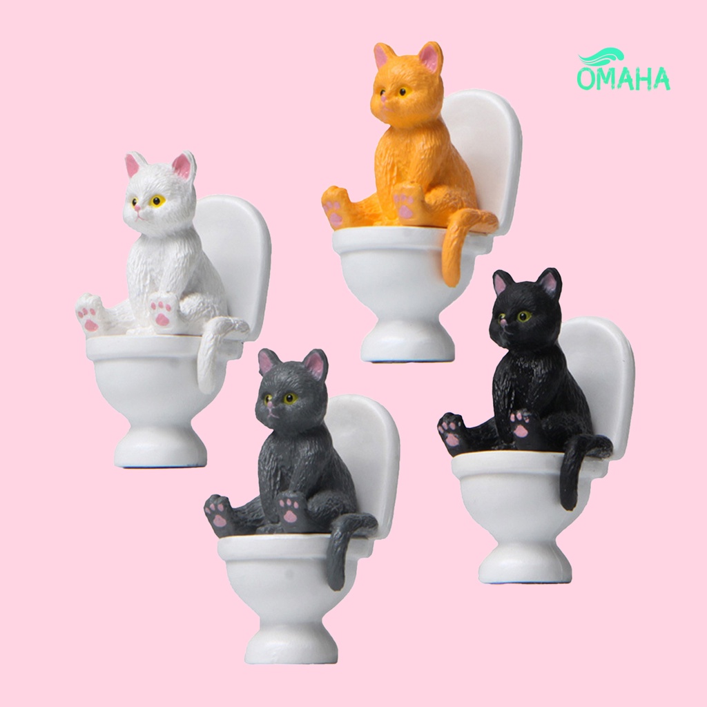 Mô Hình Chú Mèo Ngồi Mini Dễ Thương Dùng Trang Trí