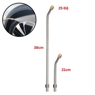 Cây nối dài cho máy rửa xe cao áp tích hợp béc phun 25 độ đầu uốn cong