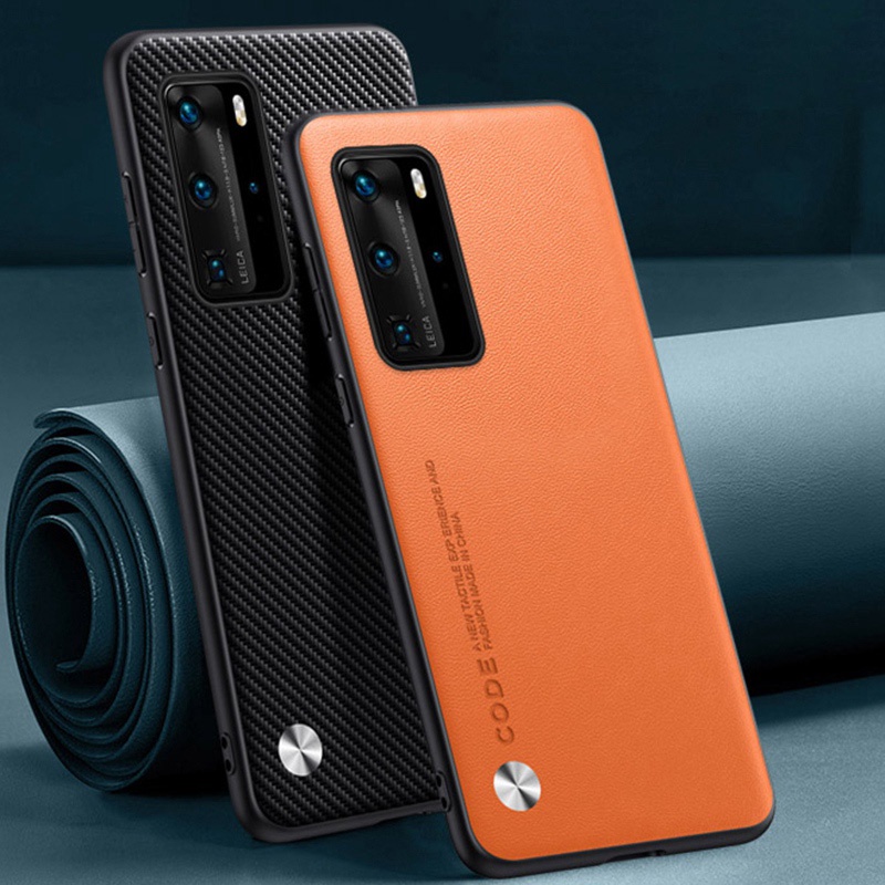 Dành cho Huawei P40 / P40 Pro / P40 Lite Vỏ da PU mờ sang trọng chống sốc