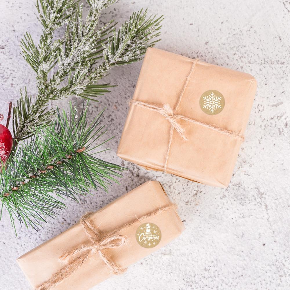 Set 1 500 Nhãn Dán Tự Dính Hình Bông Tuyết Trang Trí Quà Giáng Sinh