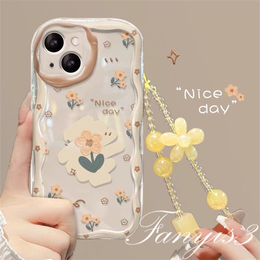 Ốp Điện Thoại tpu Viền Cong Họa Tiết Hoa Vàng 3d Độc Đáo Cho iphone 15 14 13 12 11 pro max x xr xs max 8 7 6s plus se 2020