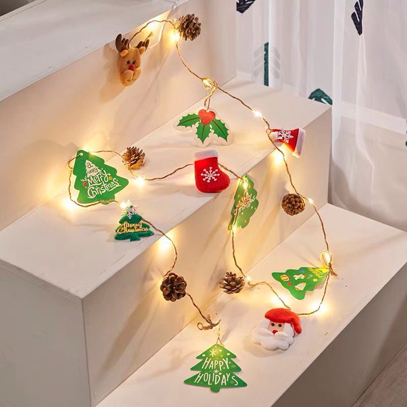 Dây Đèn led Hình Quả Thông Trang Trí Giáng Sinh diy