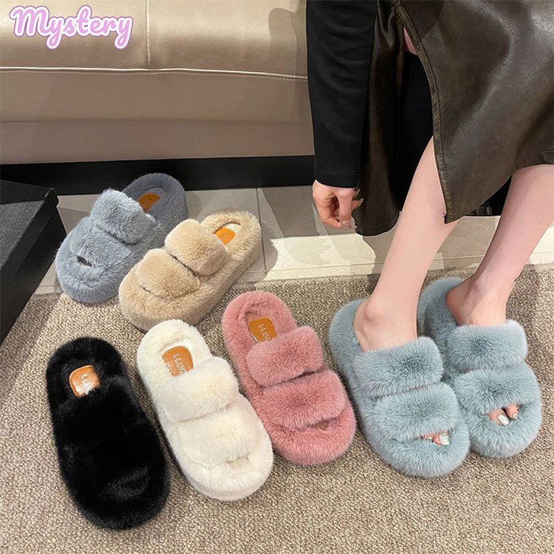 Dép Bông Đế Dày 7cm Nhiều Màu Sắc Tùy Chọn Cho Nữ