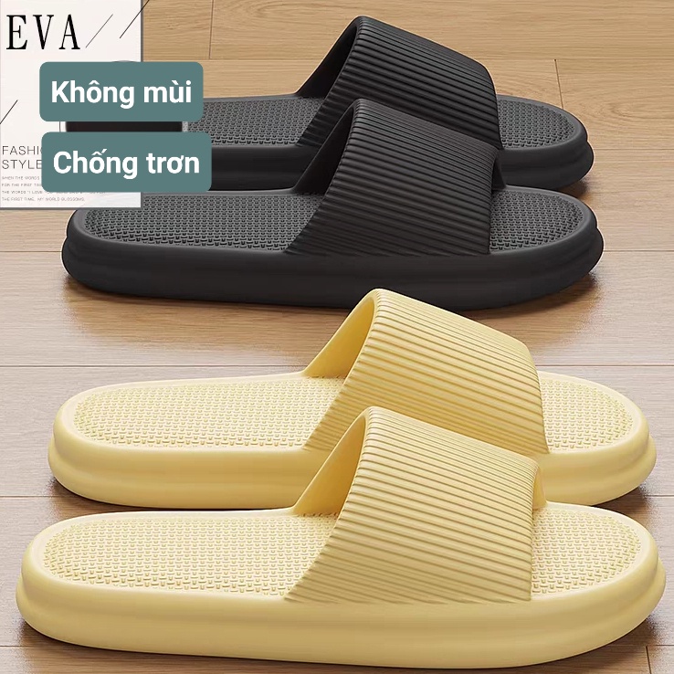 Dép đi trong nhà, văn phòng xốp siêu nhẹ không mùi, dép quai ngang nam nữ êm chân