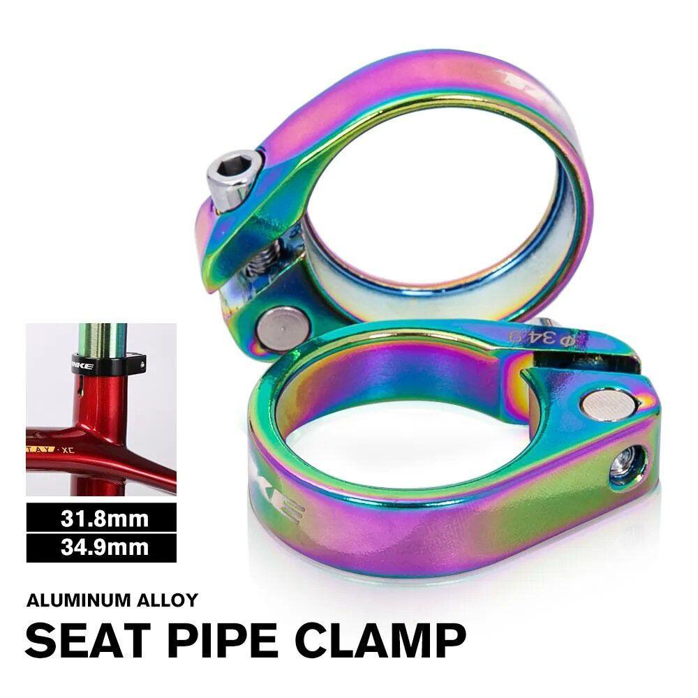 Kẹp Khóa Yên Xe Đạp Bằng Hợp Kim Nhôm cnc Màu Đen / Đen Siêu Nhẹ 31.8 / 34.9mm Tháo Gỡ Nhanh