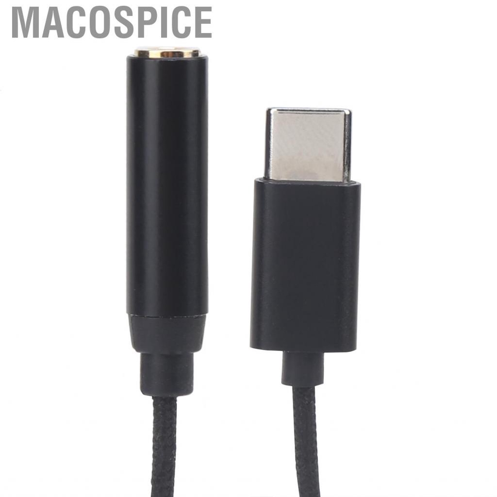 Macospice 3.5mm TRRS To Type‑C Adapter Cable Converter Braid For Port♡♡