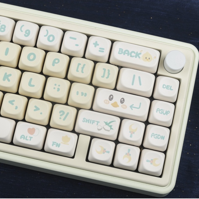 Outing Duck Keycaps MOA ProfileBộ 142 Nút Bấm Bàn Phím Cơ Hình Chú Vịt Dễ Thương