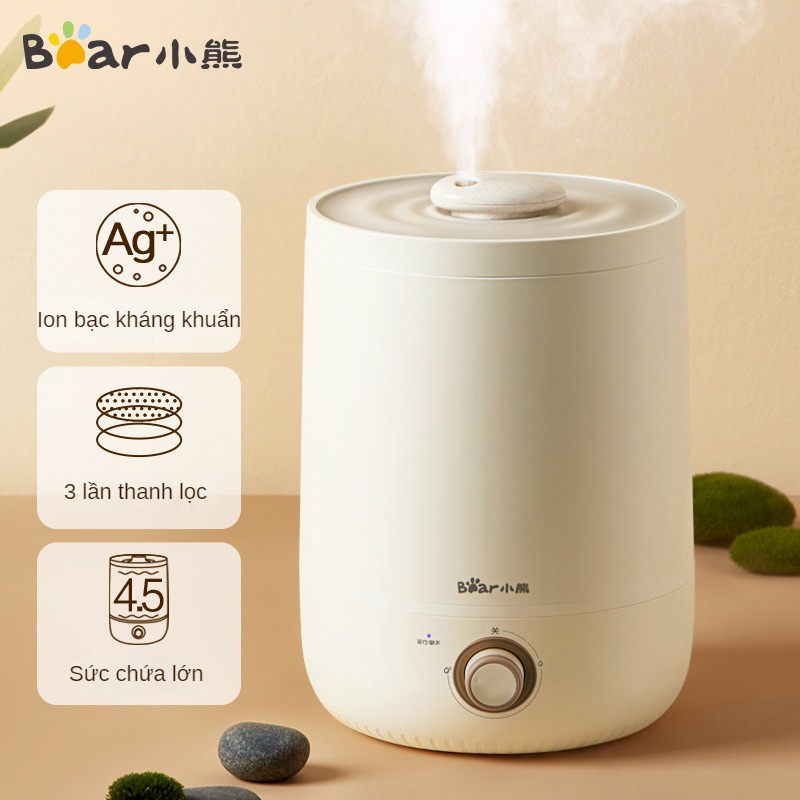 MÁY PHUN SƯƠNG TẠO ẨM BEAR JSQ-C45U1 4.5L Máy tạo độ ẩm Thêm nước Máy tạo độ ẩm không khí Gia đình Phòng ngủ Văn phòng Máy trị liệu bằng hương thơm