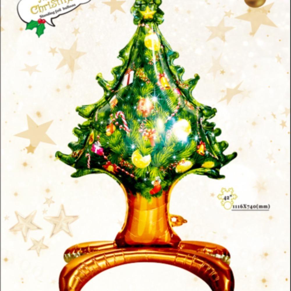 Muvako Bong Bóng Lá Nhôm Hình Ông Già Noel Hoạt Hình Lớn Trang Trí Tiệc Giáng Sinh / Đồ Chơi Trẻ Em Đứng Không Khí Trong Nhà / Tiệc Tùng