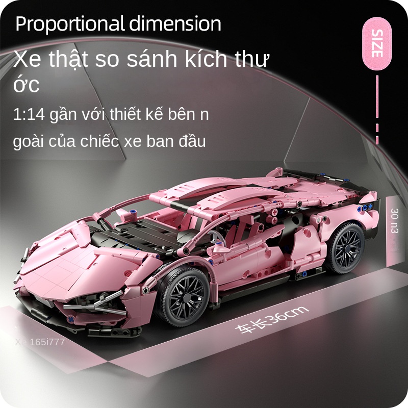 Đồ chơi lắp ráp siêu xe CyberPunk 1:14 1318+ PCS có điều khiển từ xa