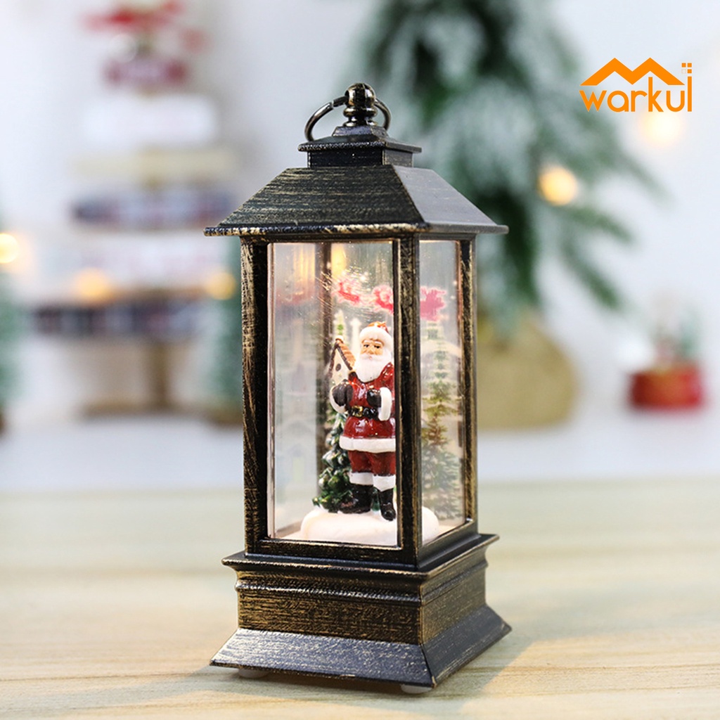 WARKUL Đèn Gió Dạng Treo Hình Ông Già Noel / Người Tuyết Hoạt Hình Phong Cách Giáng Sinh