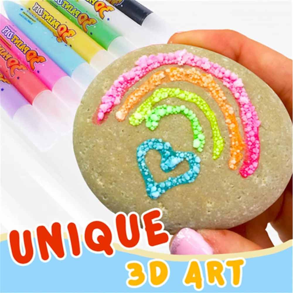 Magic puffing 3D art pen puff effect 3D art project - ink fluffy like popcorn