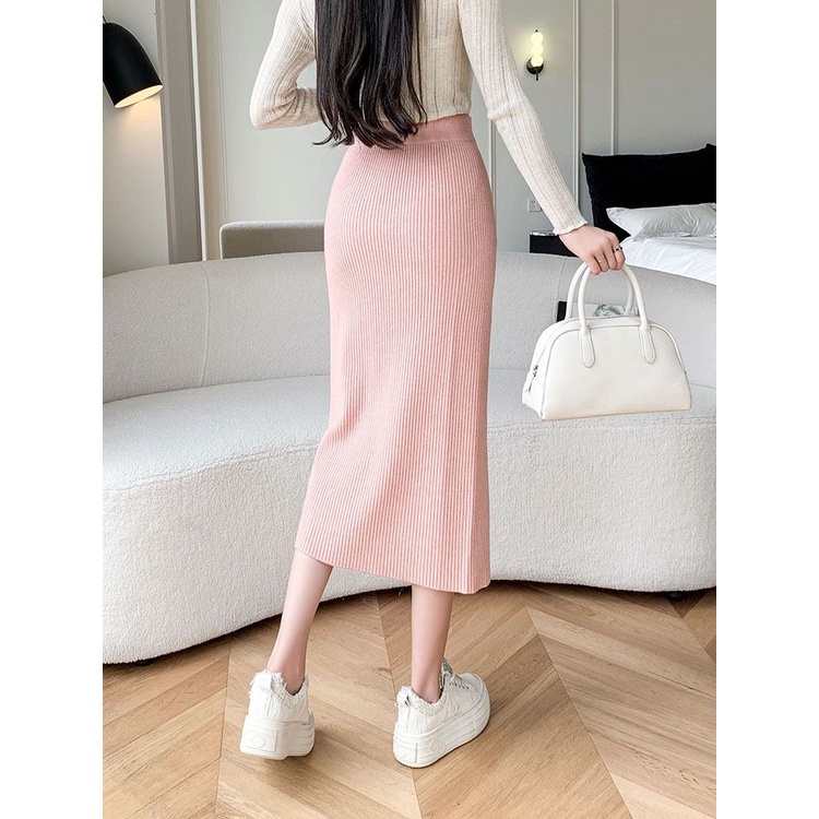 Đầm Lửng Dáng Ôm Xẻ Tà Một Bên Phong Cách Trung Hoa Thời Trang Thu Đông Hàng Mới 2023