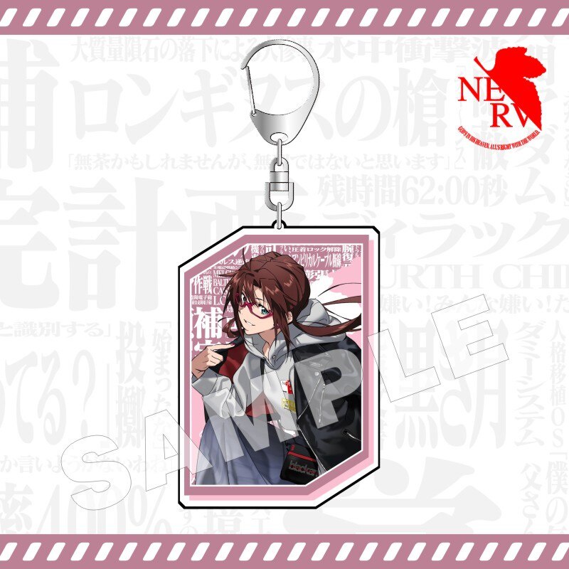 Móc khoá EVA Acrylic Cartoon NEON GENESIS EVANGELION nhựa Acrylic hai mặt, in hình các nhân vật dễ thương