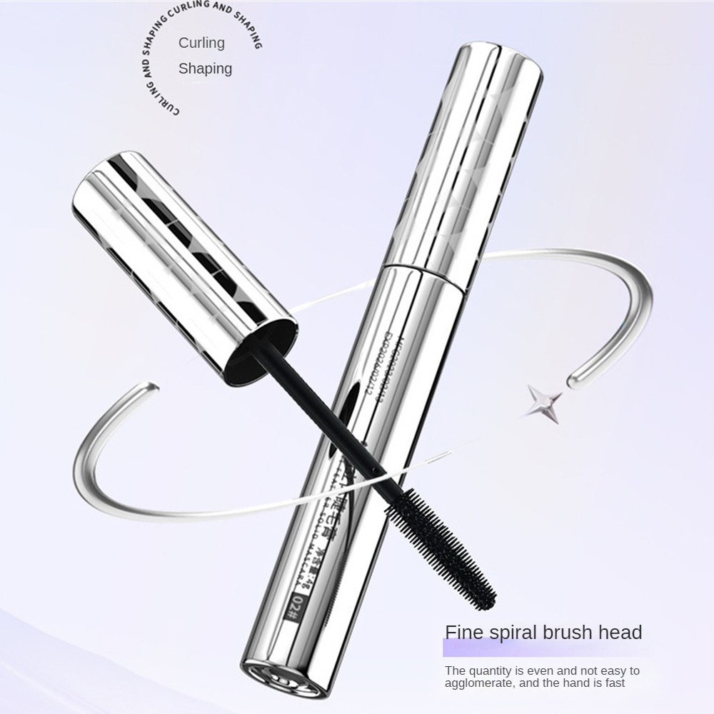 Mascara dày màu nâu tự nhiên Mascara dày màu đen lâu trôi Không có cặn phổ biến cho mọi loại da Kem lót lông mi 4G Mascara tự nhiên không thấm nước heby1