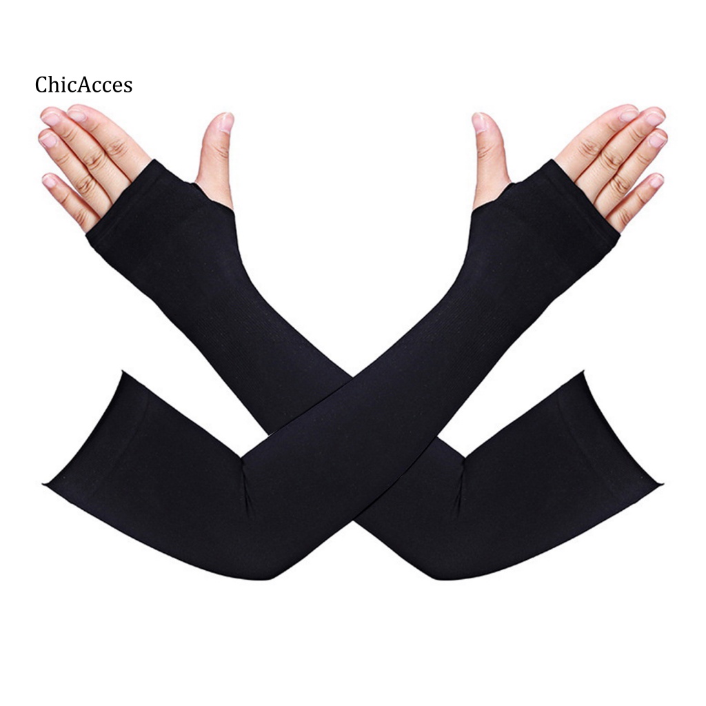 Chicacces 1 Cặp Băng Cánh Tay Nylon Độ Co Giãn Cao Chống Tia uv Chống Nắng Và Mồ Hôi Dùng Trong Mùa Hè