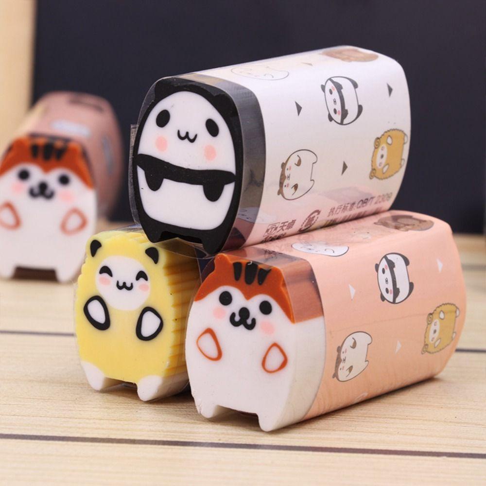Mmluck Set 3 Cục Tẩy Bút Chì Hình Gấu Trúc Hoạt Hình Đáng Yêu