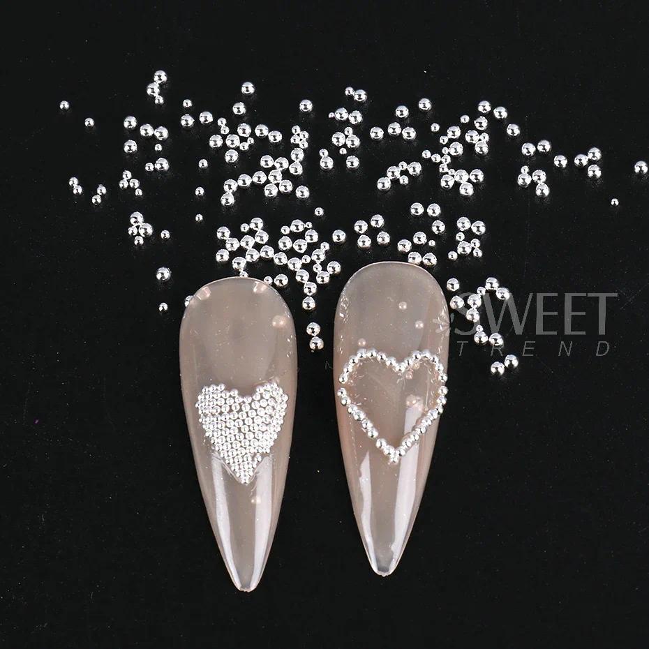 Hạt Xâu 6 Lỗ Bằng Thép Không Gỉ 0.6-2mm Tự Trang Trí Móng Tay