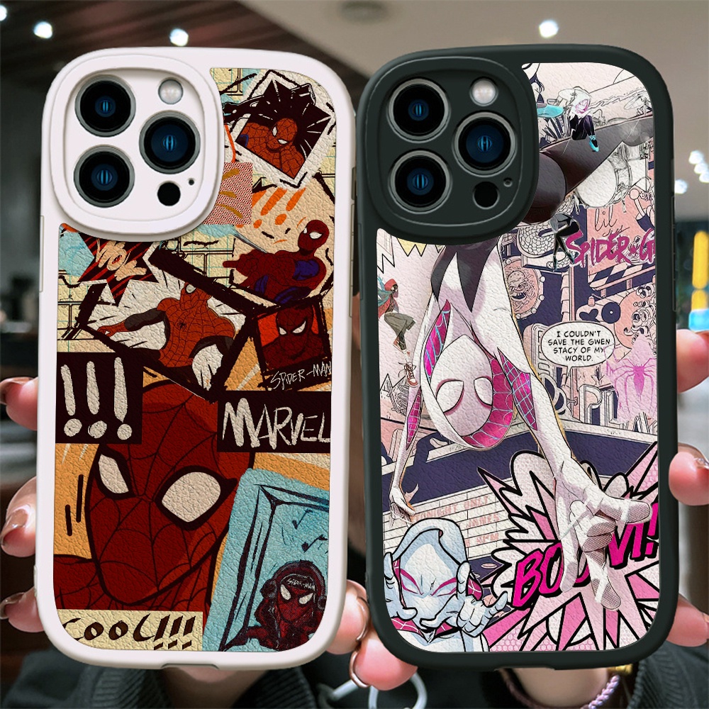 Bape Ốp Điện Thoại Silicon Mềm Chống Sốc Họa Tiết Người Nhện / Mèo / Dâu Tây Cho iphone 15 14 12 11 13 pro max xs max xr 6 7 8 plus