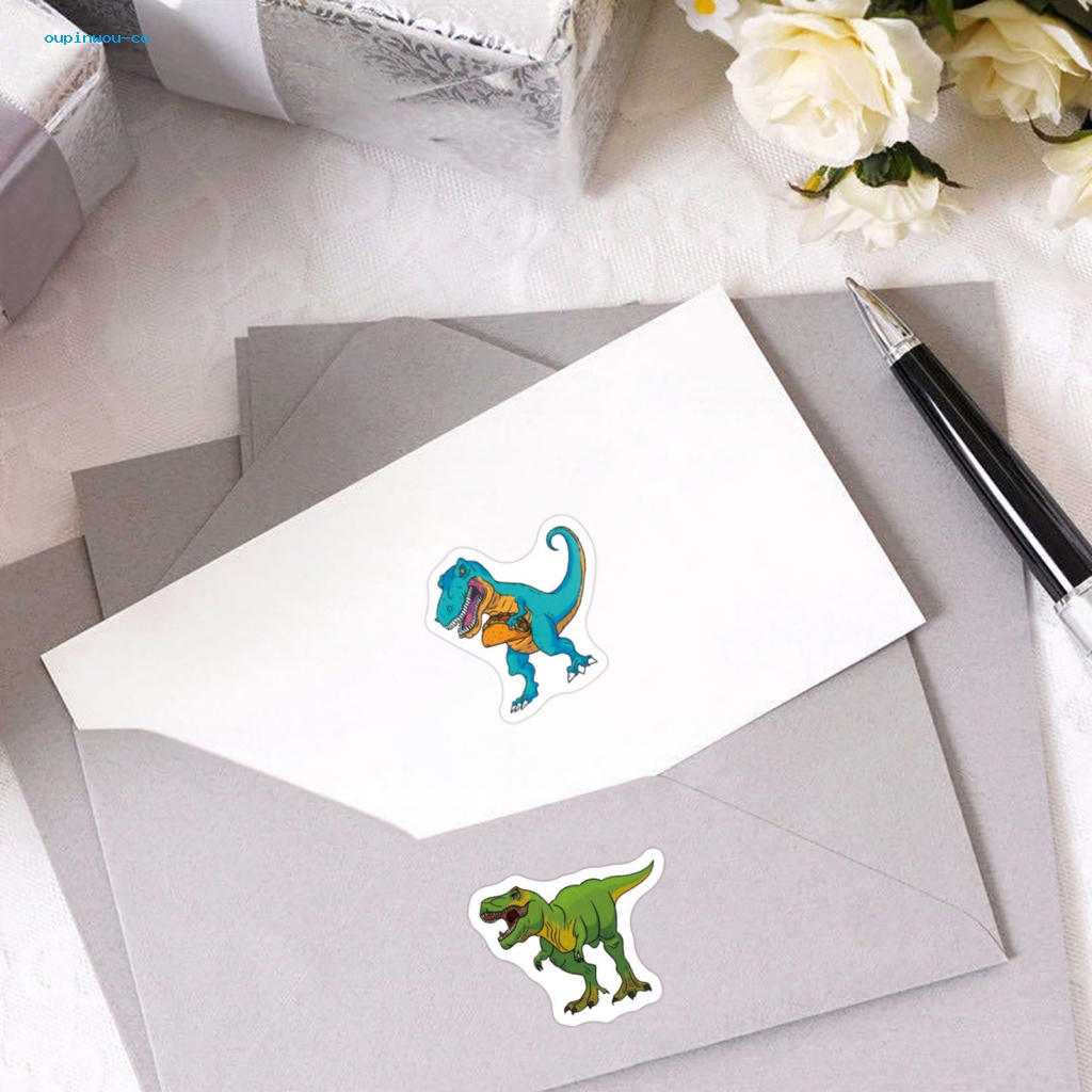 Oupinwou Bộ 500 Miếng Dán Tự Dính Màu Nước Hình Khủng Long Dễ Thương Trang Trí Tiệc Tùng Cho Bé