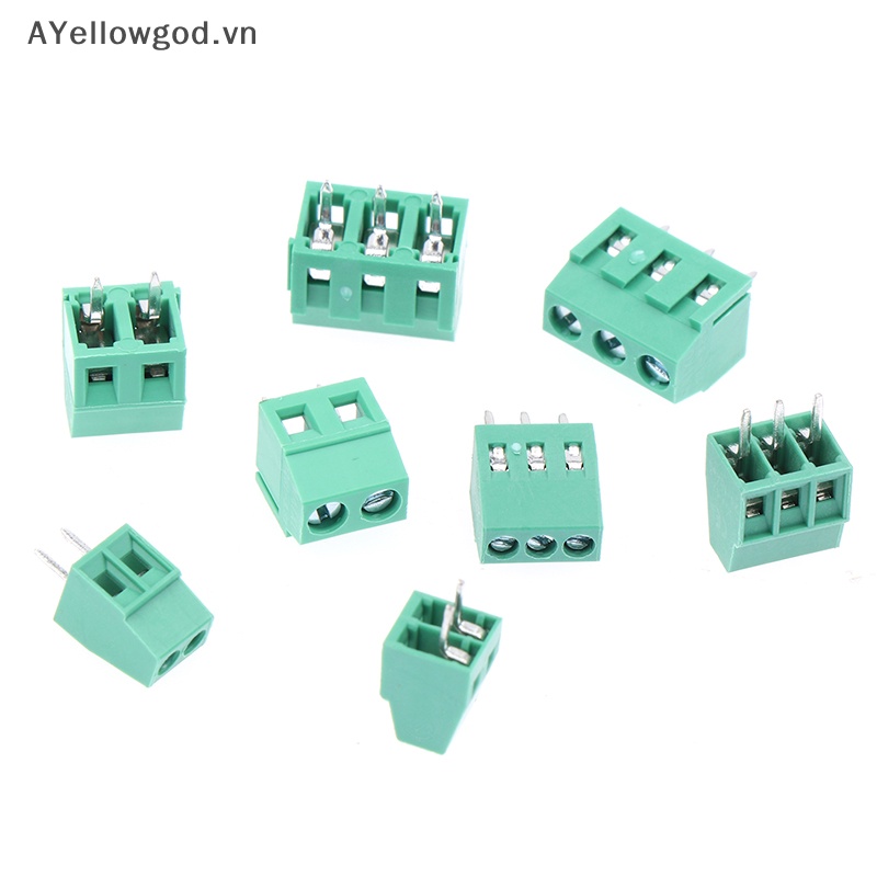 Set 10 Đầu Nối Dây Điện kf128 2pin 3pin 2.54mm 3.81mm 5.08mm Chuyên Dụng