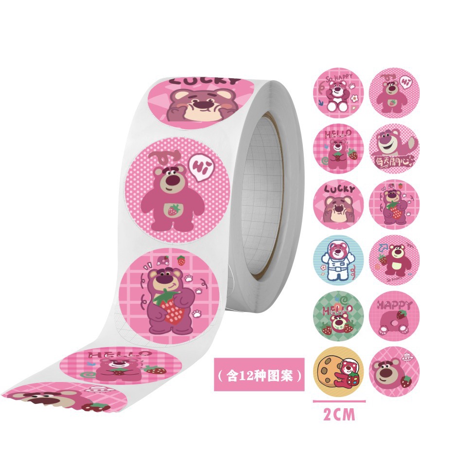 Cuộn 500 Nhãn Dán Hoạt Hình sanrio hellokitty Trang Trí Mũ Bảo Hiểm Xe Đạp