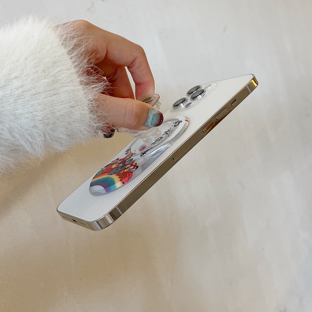 Giá Đỡ Điện Thoại / Máy Tính Bảng Bằng pc Chống Rơi Hình oval Họa Tiết Thần Tài Tài Lộc Trung Hoa