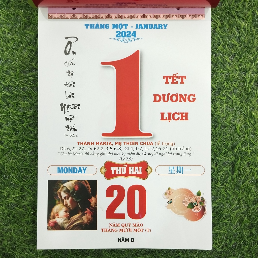 Bloc lịch Công Giáo  - Lốc Lịch đại 14x20cm NS113 NXB Tôn Giáo - Quà Công Giáo