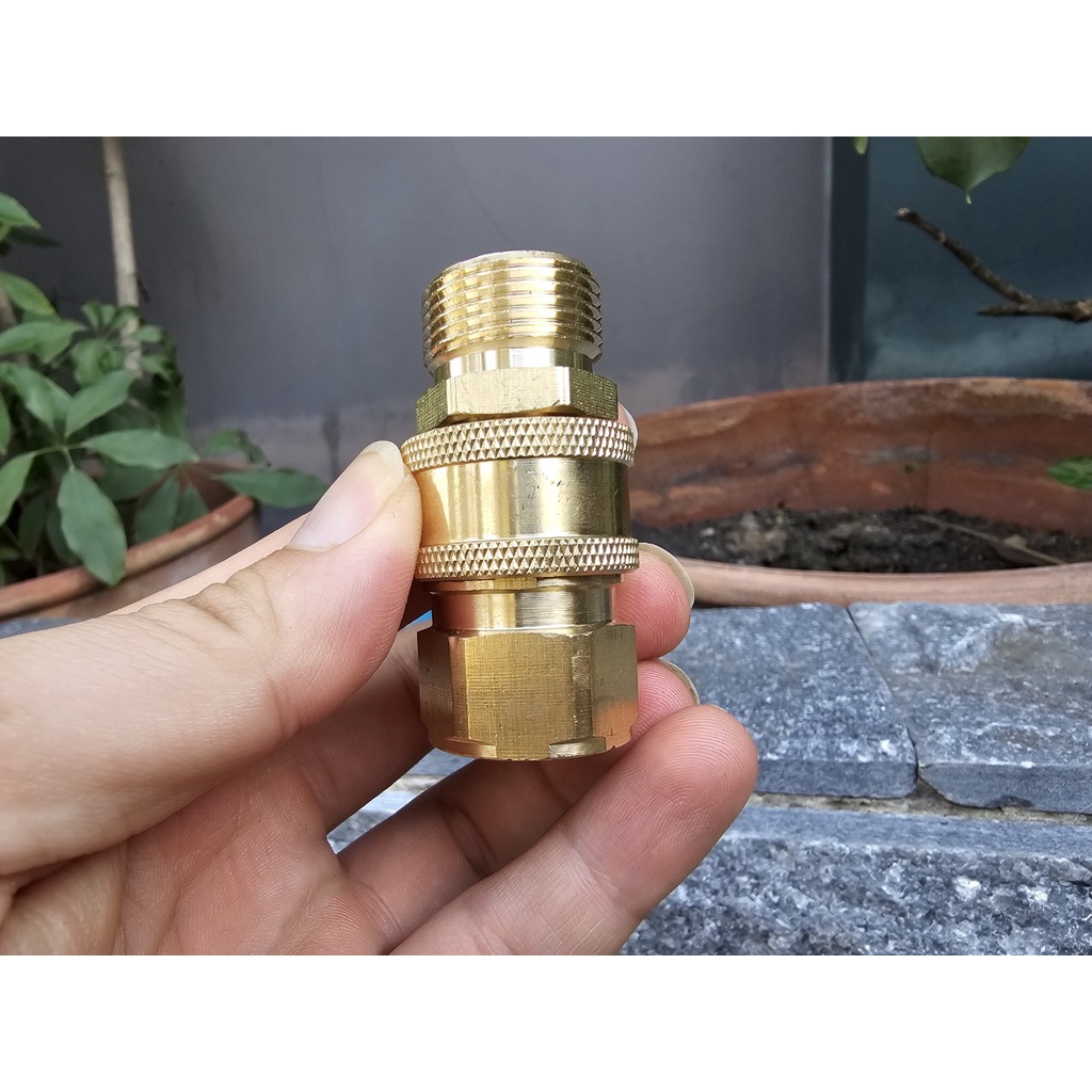 Khớp Nối Nhanh 3/8 Ren 22mm Cho Máy Rửa Xe