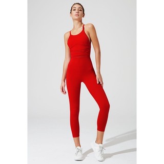OLABEN Áo liền quần tập Yoga Gym tím hở lưng Shikara Jumpsuit màu đen, đỏ, tím