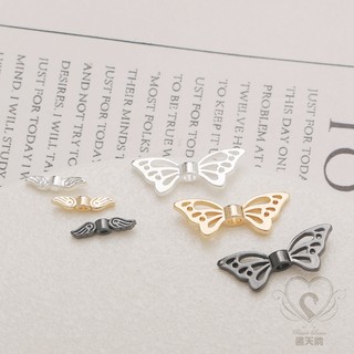 Ghim cài áo mạ vàng 14k hình đôi cánh thiên thần màu đen