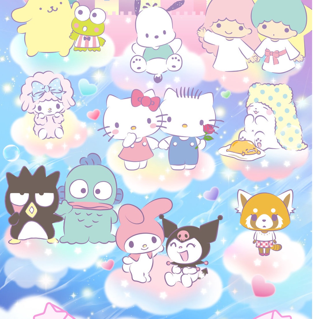 Bộ Sưu Tập Tranh Vẽ Hình Đám Mây tour sanrio Ngôi Sao Gia Đình hello kitty melody kuromi